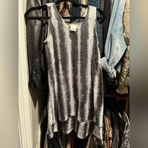 Black/grey/white studded tunic